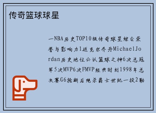 传奇篮球球星